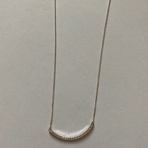 Womens Elegant Silver Diamond Necklace